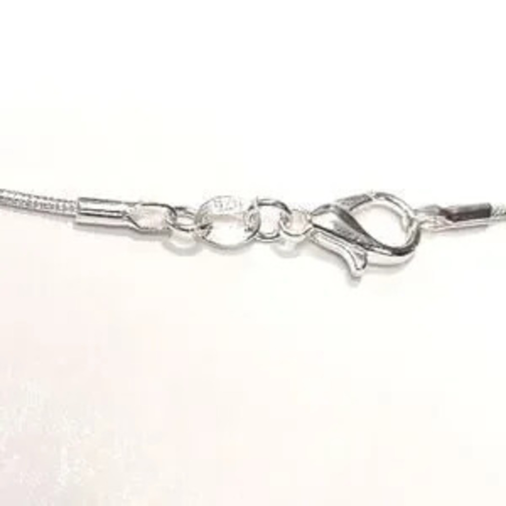 925 Silver Necklace W/ Heart Locket Star Lattice Valentines Birthday Gift